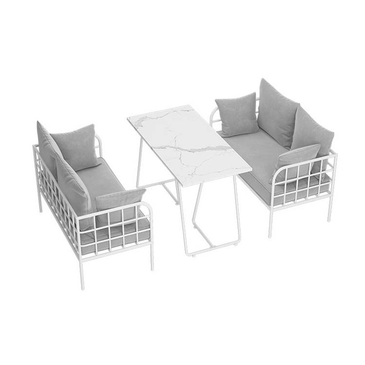 食卓セット 店舗用 業務用 マーブル模様 1人掛け 2人掛け 高密度ウレタンフォーム シンプル ホワイト グレー カスタマイズ可能 CT-A20