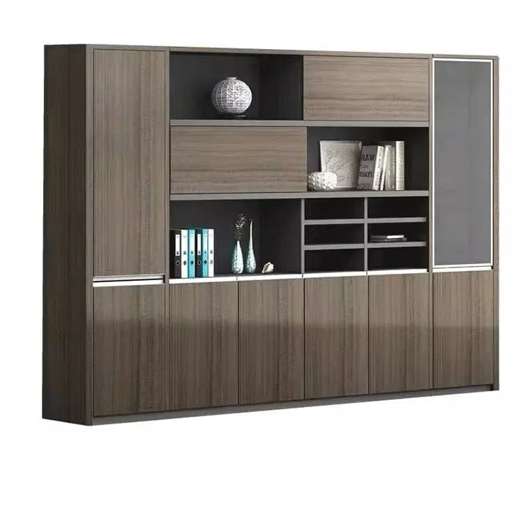 社長室用キャビネット 書類整理棚 オフィスキャビネット キャビネット 社長室 分類収納 インテリア性 シンプル ブラウン カスタマイズ可能 SC-A5