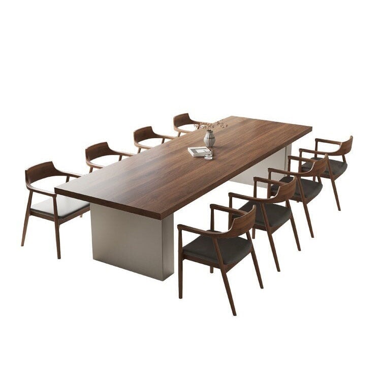 会議室 用 テーブル おしゃれ ミーティングテーブル ナチュラルテイスト 天然木使用 パイン材 パネル脚 高安定性 ナチュラル カスタマイズ可能 MT-A11