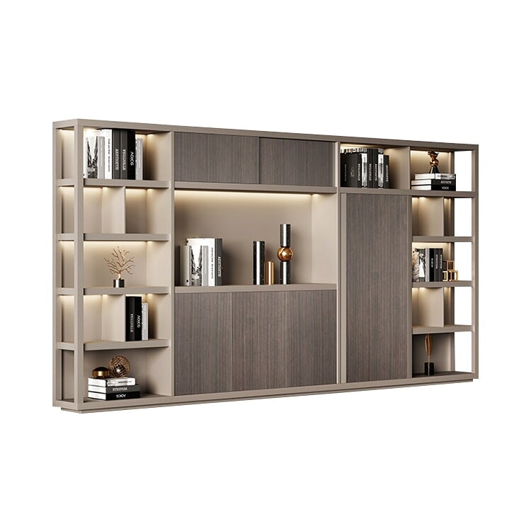 役員用キャビネット オフィス収納 ファイリングキャビネット オフィスキャビネット 書類整理棚 メラミン化粧板 無臭無害 高級感 分類収納 グレー カスタマイズ可能 SC-A6