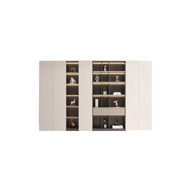 キャビネット オフィス収納 オフィスキャビネット 書類整理棚 ファイリングキャビネット ハイグレート感 プッシュオープン扉 LEDテープライト 分類収納 チャコールグレー カスタマイズ可能 SC-A7