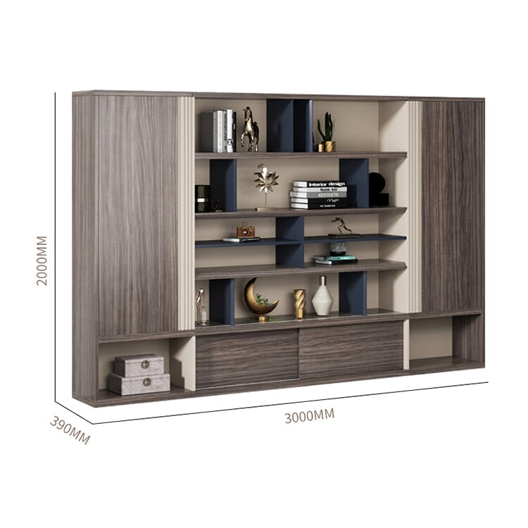 キャビネット 大容量 オフィスキャビネット ファイリングキャビネット 木製書庫 書類整理棚 メラミン化粧板 分類収納 ウォルナット SC-A12