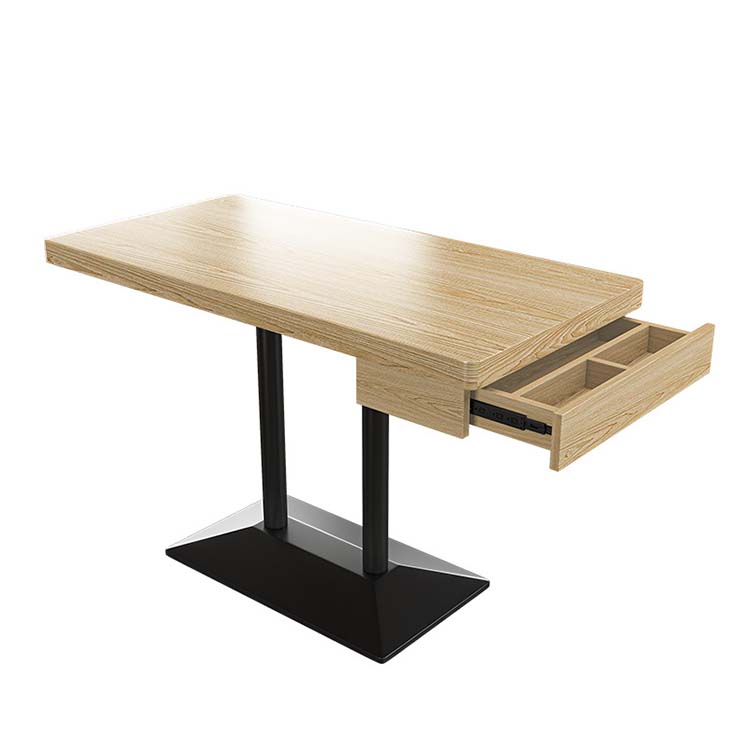 休憩室テーブルセット コーヒーテーブル 休憩室 2人掛け ナッパレザー張地 木目調 引出し付き シンプル ナチュラル CT-A21