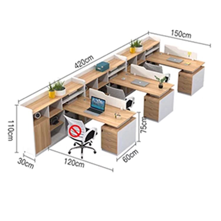 オフィスデスク 事務用デスク 事務机 ワークデスク サイドキャビネット付き 鍵付き 静音スライドレール 配線孔付き トップパネル付き OD-A14