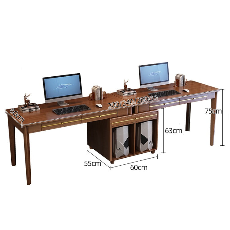 Desk, work desk, computer desk, indoor, work use, rubberwood, wood grain, spacious, rounded, rounded corners, drawer, storage, cabinet, modern, minimalist, simple, CD-A11