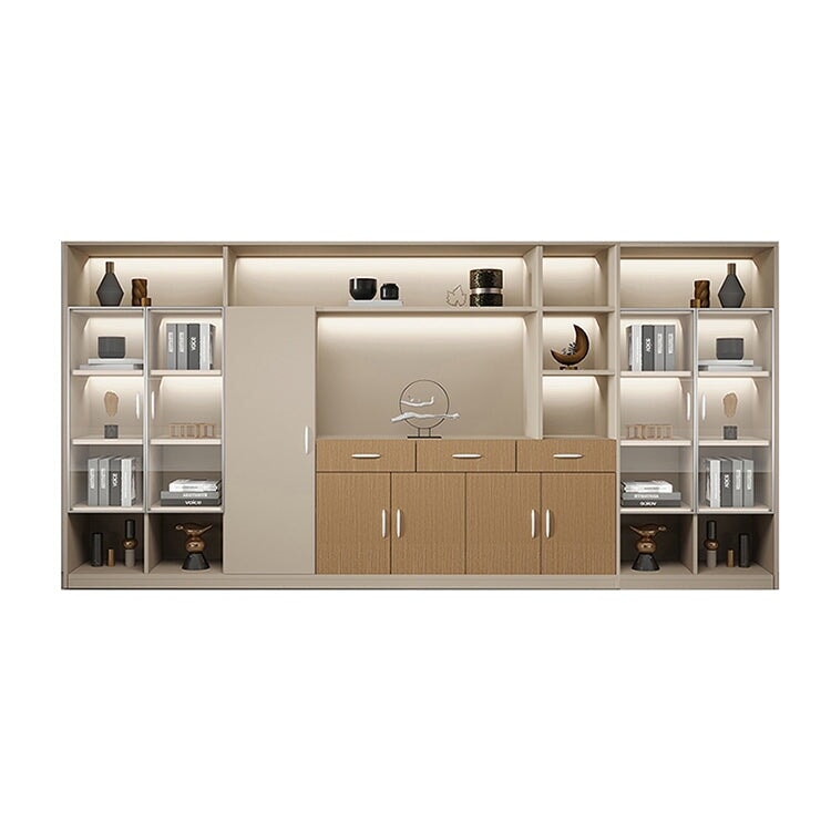 役員用キャビネット おしゃれ オフィスキャビネット ファイリングキャビネット 木製書庫 書類整理棚 ナチュラルテイスト 分類収納 高耐荷重 メラミン化粧板 お手入れ簡単 ベージュ カスタマイズ可能 SC-A10