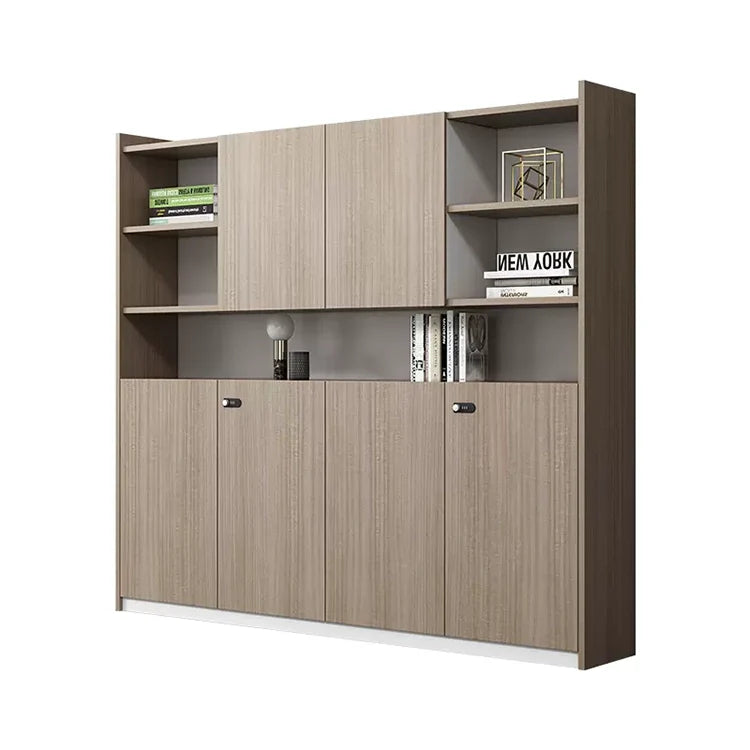 キャビネット 多段式 オフィスキャビネット ファイリングキャビネット 木製書庫 書類整理棚 メラミン化粧板 お手入れ簡単 分類収納 ダイヤル錠 無臭無害 グレー カスタマイズ可能 SC-A9