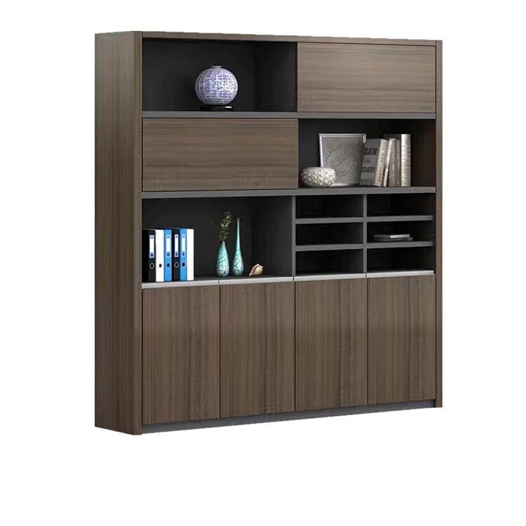 社長室用キャビネット 書類整理棚 オフィスキャビネット キャビネット 社長室 分類収納 インテリア性 シンプル ブラウン カスタマイズ可能 SC-A5