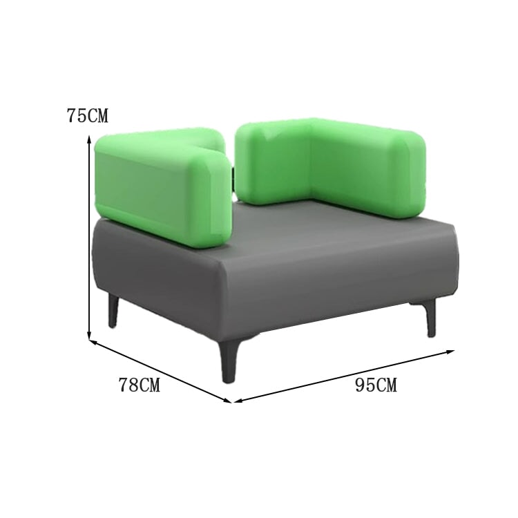 Sofa table set reception reception set nappa leather carbon steel legs height fit safe odorless firm flexible simple minimalism orange gray OS-A5
