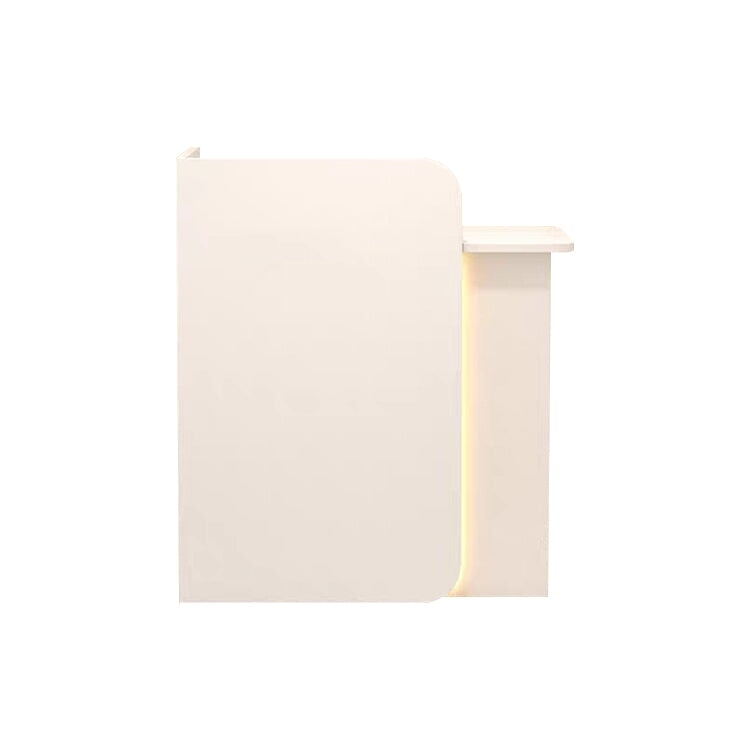 Reception counter, reception desk, entrance reception, counter, office reception, cash register counter, interior design, R-processing, LED light, silent sliding rail, R-processing, shock-absorbing hinge, with drawer, wood grain, chic, RD-A20