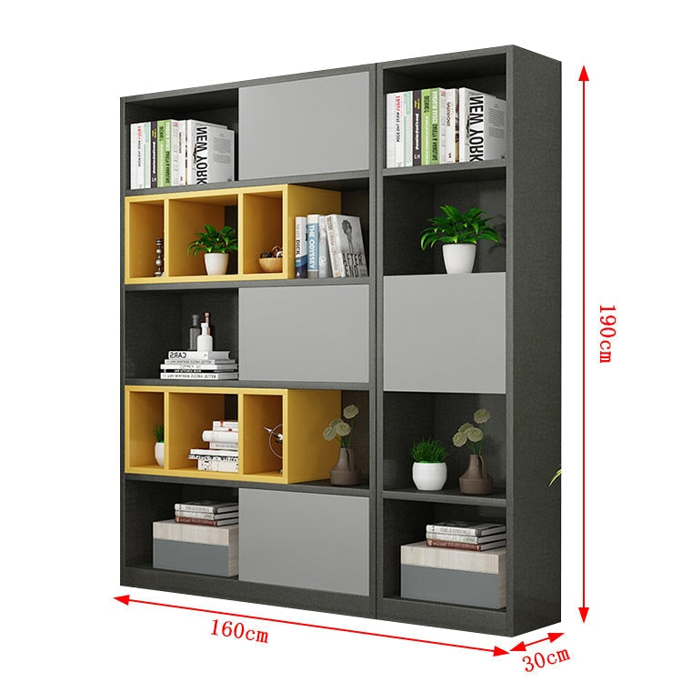 オフィス収納 収納キャビネット ファイリングキャビネット 書類整理棚 HDF エコ素材 分類収納 シンプルモダン バイカラーデザイン グレー カスタマイズ可能 SC-A20
