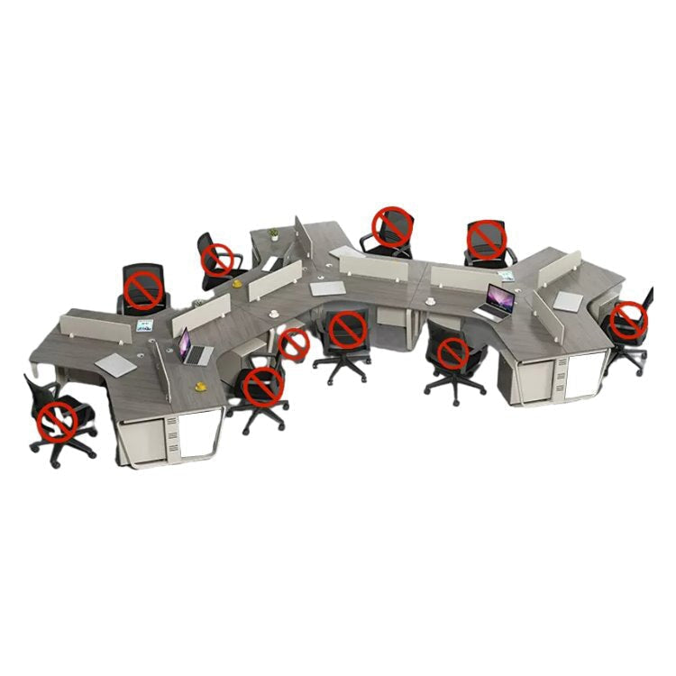 Desk, office desk, work desk, work desk, large capacity storage, with wiring holes, with top panel, V-shaped corners, with lock, with ventilation holes, combination lock OD-A19