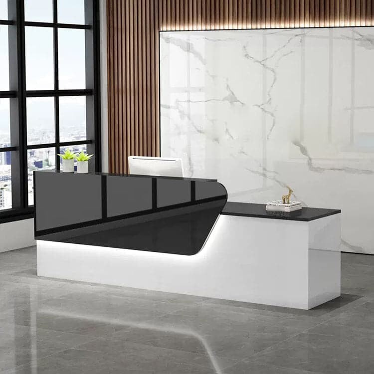 Reception counter, reception desk, cash register, counter, office reception, with LED, RD-A32