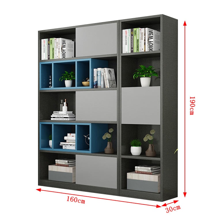 オフィス収納 収納キャビネット ファイリングキャビネット 書類整理棚 HDF エコ素材 分類収納 シンプルモダン バイカラーデザイン グレー カスタマイズ可能 SC-A20