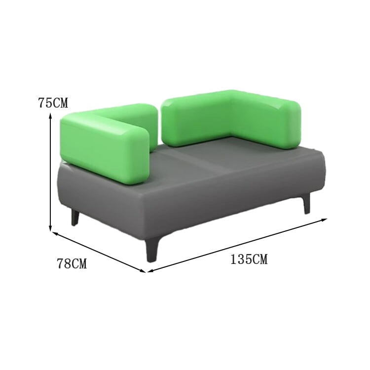 Sofa table set reception reception set nappa leather carbon steel legs height fit safe odorless firm flexible simple minimalism orange gray OS-A5