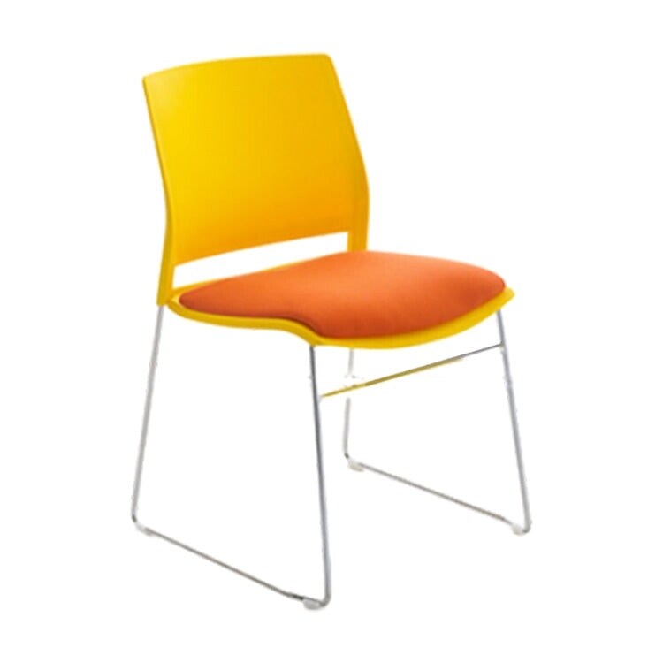 Office chair, stackable, space-saving, cotton-linen fabric, steel frame, non-slip rubber, OC-A42