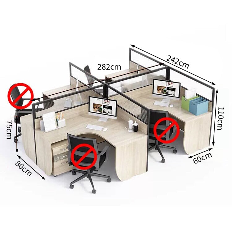 Office desk, stylish, natural taste, melamine laminate, tabletop partition, wiring hole, simple design, natural, customizable, OD-A27