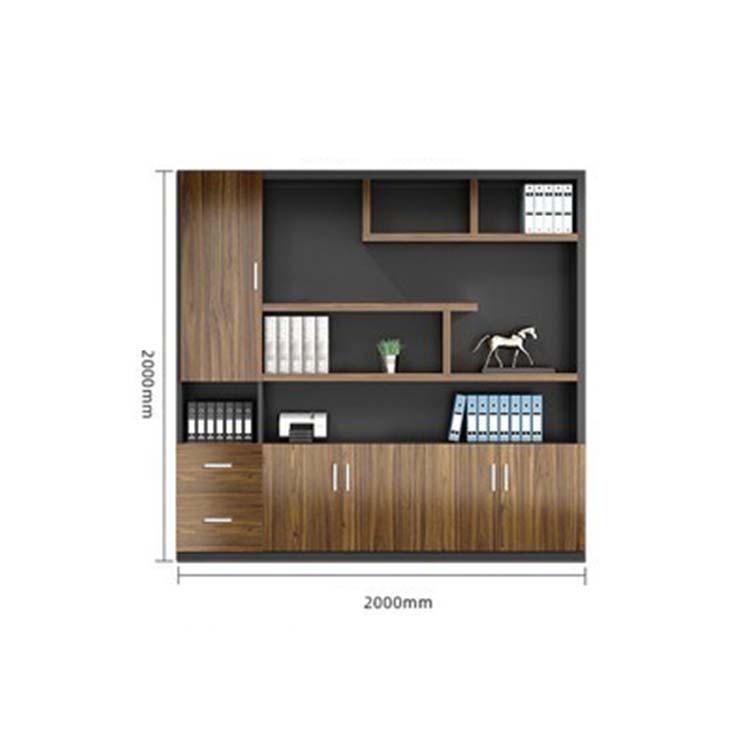 収納キャビネット 分類収納 ファイリングキャビネット 木製書庫 本棚 収納棚 オフィス家具 事務所 大容量収納スペース ブラック カスタマイズ可能 SC-A1