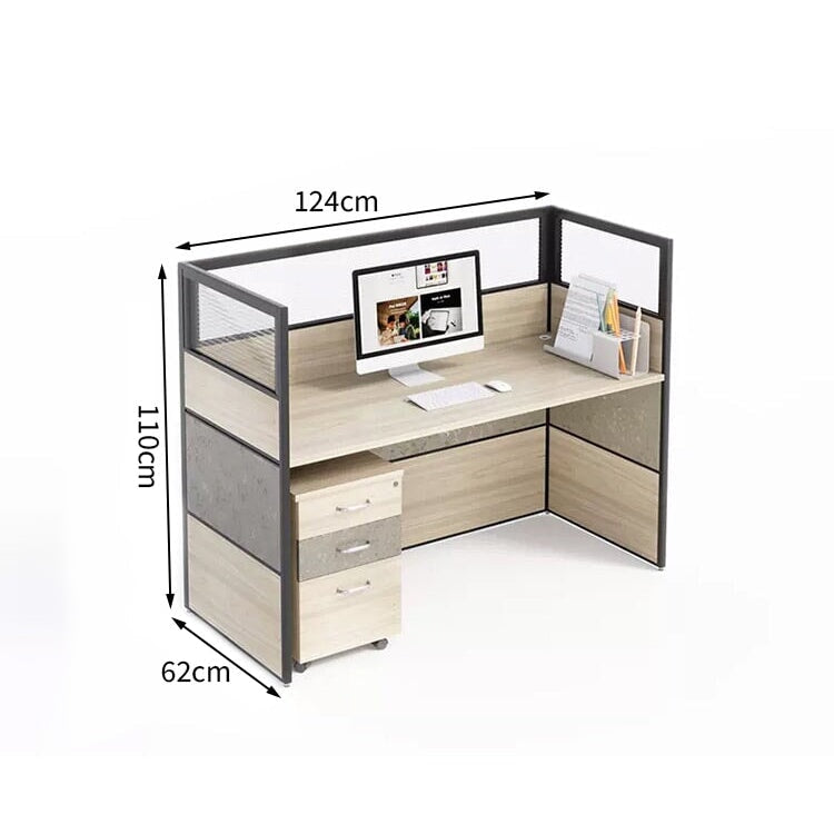 Office desk, stylish, natural taste, melamine laminate, tabletop partition, wiring hole, simple design, natural, customizable, OD-A27