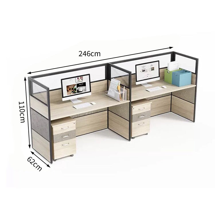 Office desk, stylish, natural taste, melamine laminate, tabletop partition, wiring hole, simple design, natural, customizable, OD-A27