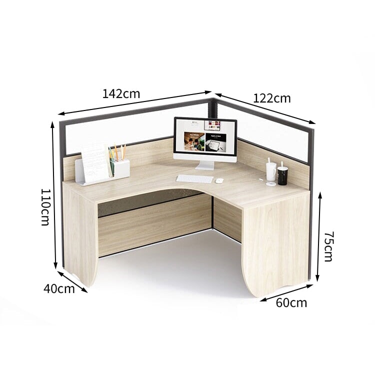 Office desk, stylish, natural taste, melamine laminate, tabletop partition, wiring hole, simple design, natural, customizable, OD-A27