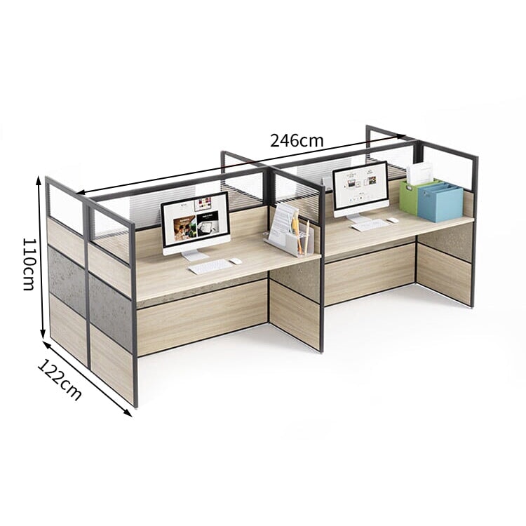 Office desk, stylish, natural taste, melamine laminate, tabletop partition, wiring hole, simple design, natural, customizable, OD-A27