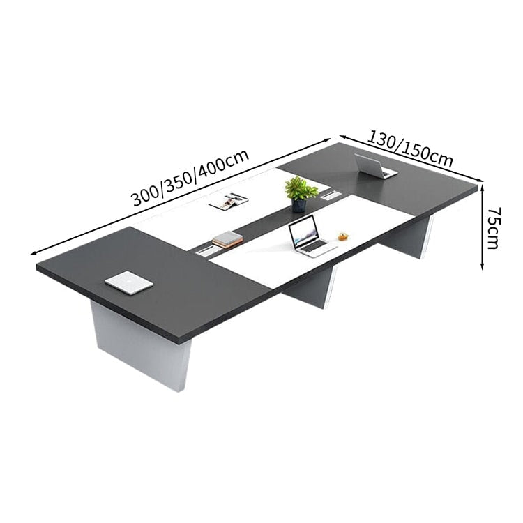 会議用テーブル 会議用デスク ミーティングテーブル大型 台形脚 エコ板材 耐久性 オフィスデスク メタルグレー カスタマイズ可能 MT-A30