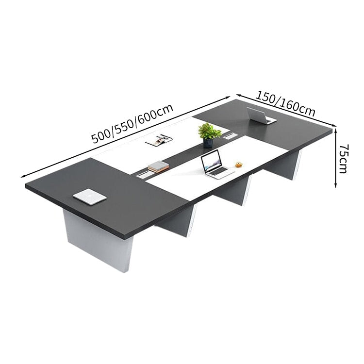 会議用テーブル 会議用デスク ミーティングテーブル大型 台形脚 エコ板材 耐久性 オフィスデスク メタルグレー カスタマイズ可能 MT-A30