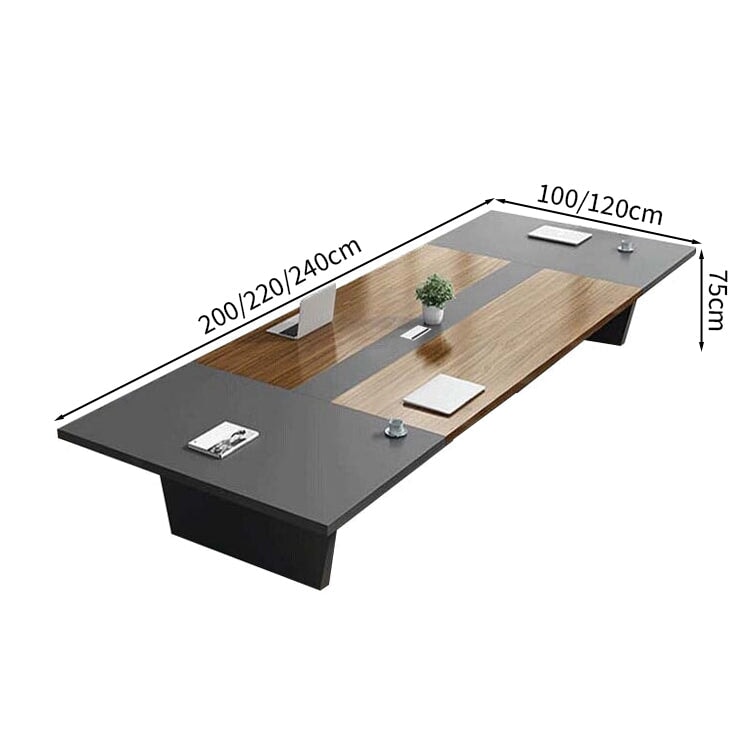 会議用テーブル 会議用デスク ミーティングテーブル大型 台形脚 エコ板材 耐久性 オフィスデスク メタルグレー カスタマイズ可能 MT-A30