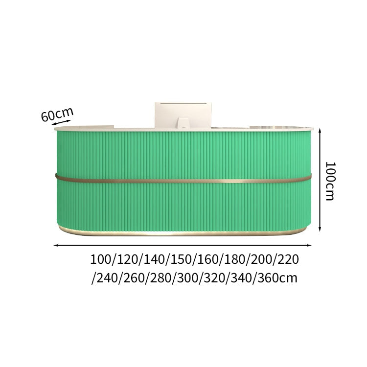エントランス受付台 レジ台 ルーバー風装飾 焼付ワニス塗装 ロゴ入れ可能 長持ちしやすい カジュアル カーキ カスタマイズ可能 RD-A57