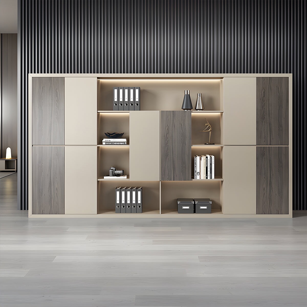 収納棚 大容量 整理棚 オフィスキャビネット ファイリングキャビネット 分類収納 収納力抜群 台輪付き メラミン化粧板 インテリア SC-A17