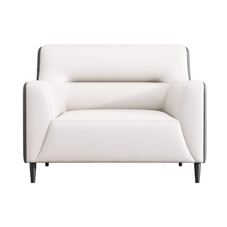 オフィスソファ 応接ソファ PVCレザー生地 高密度ウレタンフォーム ゆったり座面 スチール脚 天然木フレーム お手入れしやすい ダークブラウン ブラック OS-A20