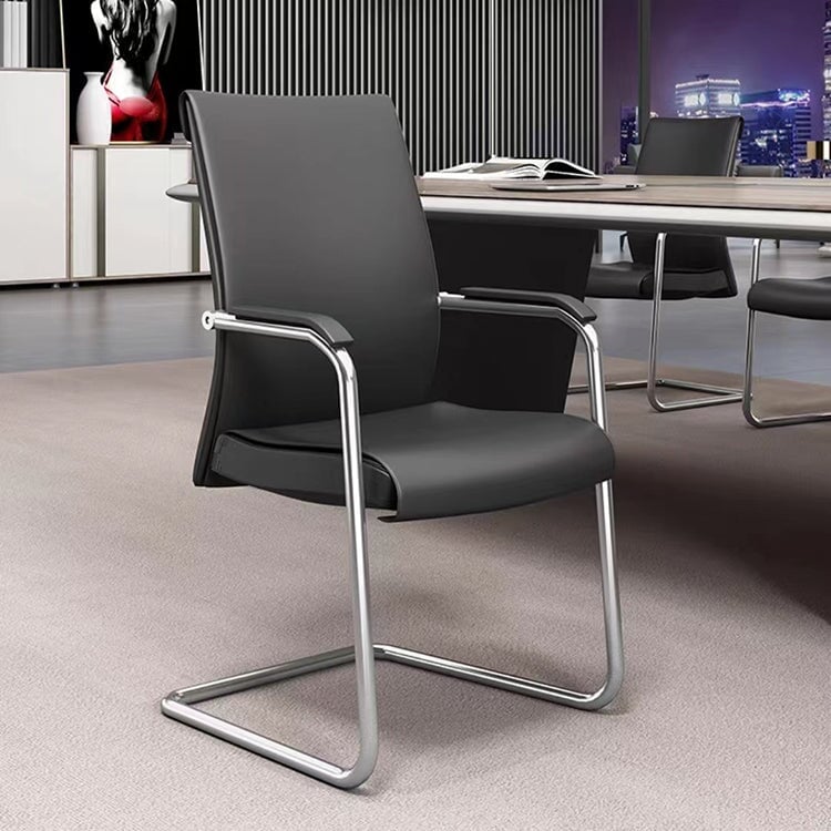 Conference Table Office Desk Rectangular Table Wood Grain with Wiring Hole Black Customizable MT-A31