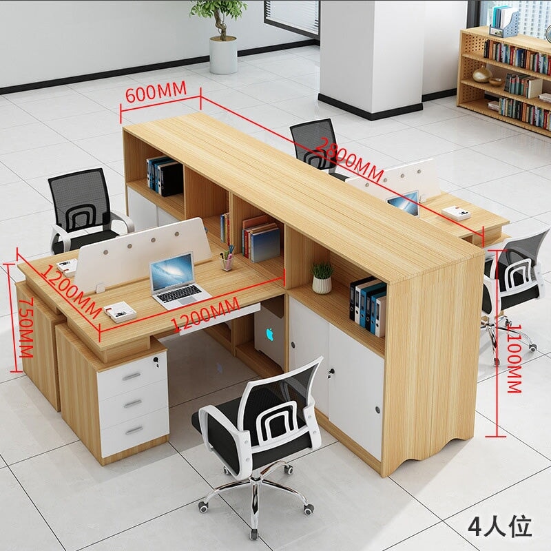 Office desk, shelf, free address desk, with cabinet, storage desk, desk, office desk OD-A6
