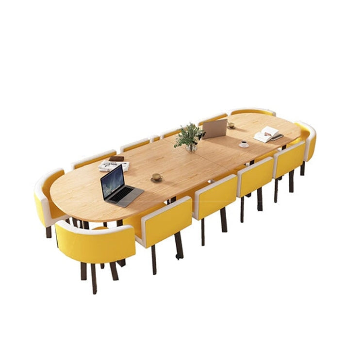 R仕上げ 炭素鋼フレーム 広い天板 マーブル柄 テーブル 会議テーブル チェア セット 高反発ウレタン 柔らか シンプル 上質 ホワイト カスタマイズ可能 MT-A20