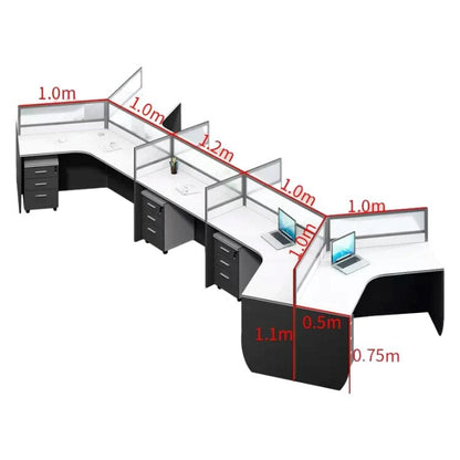 Office desk, work desk, work desk, panel legs, top panel, eco-friendly board, wiring hole, file wagon, casters, OD-A17 