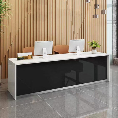 Reception counter, reception desk, cash register counter, counter, office reception, eco-friendly material, with lock, keyboard tray, RD-A34 