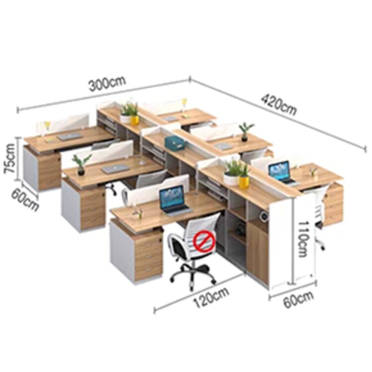 Office desk, office desk, work desk, with side cabinet, lock, silent sliding rails, wiring hole, top panel OD-A14 