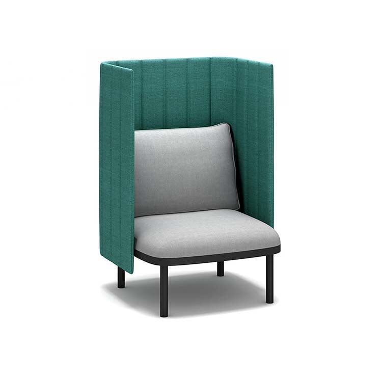 Reception sofa Office sofa Panel sofa Fabric upholstery Panel included Steel legs High density urethane foam Simple modern Blue Customizable OS-A9