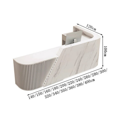 受付カウンター　受付　カウンター　受付台　レジ台　応接　丸み　広い天板　引き出し　Ｌ字型　ハイカウンター　穏やか　機能的　グレー　ホワイト　ブラック　カスタマイズ可能　RD-A8