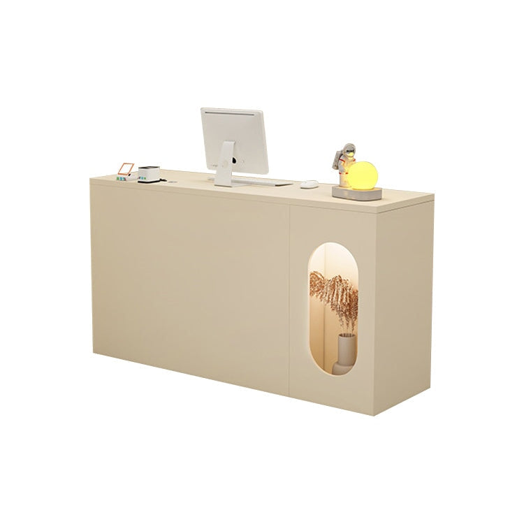 Reception counter, reception desk, cash register, simple and modern, heavy duty, durable, side cabinet, classified storage, white, brown, customizable, RD-A10 