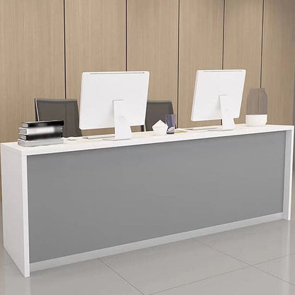 Reception counter, reception desk, cash register counter, counter, office reception, eco-friendly material, with lock, keyboard tray, RD-A34 