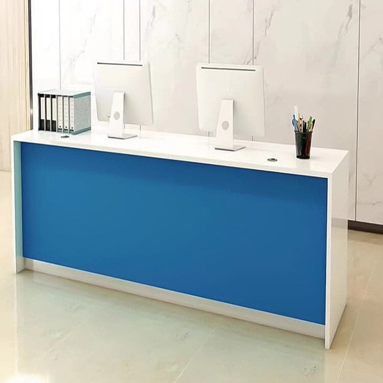 Reception counter, reception desk, cash register counter, counter, office reception, eco-friendly material, with lock, keyboard tray, RD-A34 