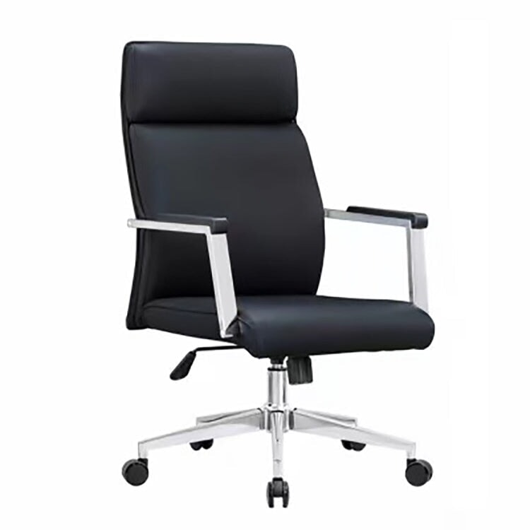 Chair Office chair Work chair Office chair Work chair Chair Leather upholstery Ergonomic Armrest High density urethane foam Seat base Gas cylinder Nylon legs Plated Modern OC-A44