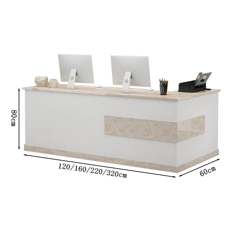 Reception counter, L-shaped counter, stylish reception desk, office reception, entrance reception, 120cm, 160cm, 180cm, 220cm, RD-A1