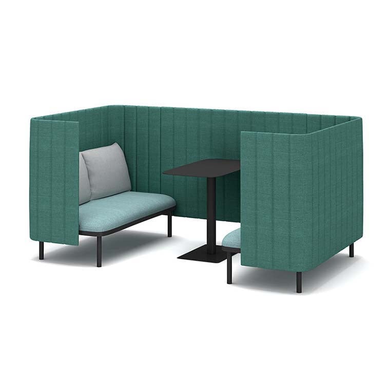 Reception sofa Office sofa Panel sofa Fabric upholstery Panel included Steel legs High density urethane foam Simple modern Blue Customizable OS-A9