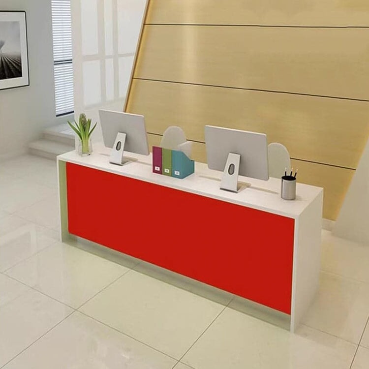 Reception counter, reception desk, cash register counter, counter, office reception, eco-friendly material, with lock, keyboard tray, RD-A34 