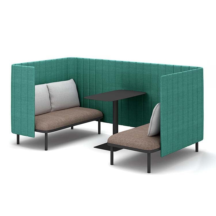 Reception sofa Office sofa Panel sofa Fabric upholstery Panel included Steel legs High density urethane foam Simple modern Blue Customizable OS-A9