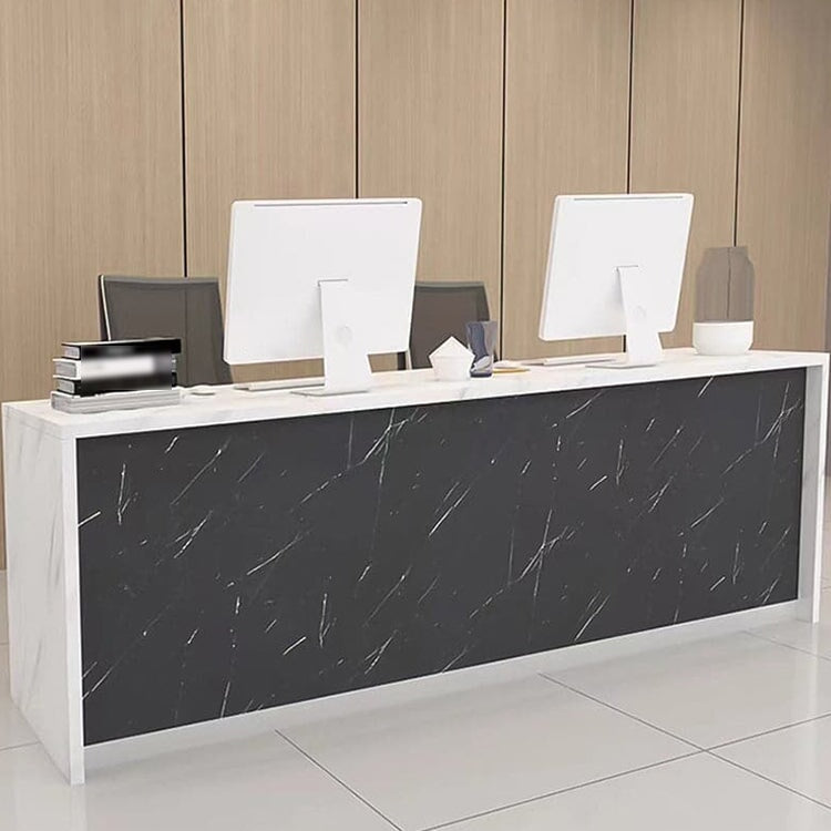 Reception counter, reception desk, cash register counter, counter, office reception, eco-friendly material, with lock, keyboard tray, RD-A34 