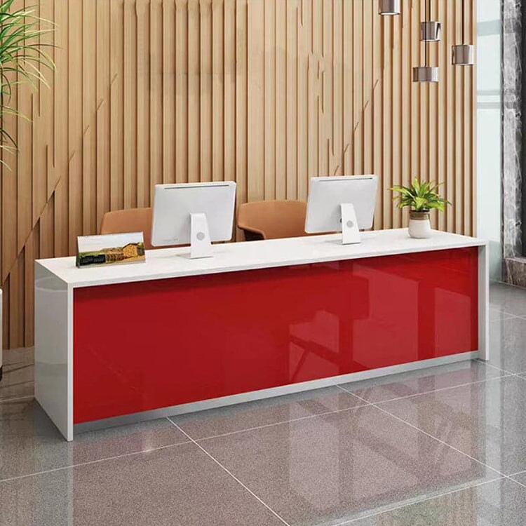 Reception counter, reception desk, cash register counter, counter, office reception, eco-friendly material, with lock, keyboard tray, RD-A34 